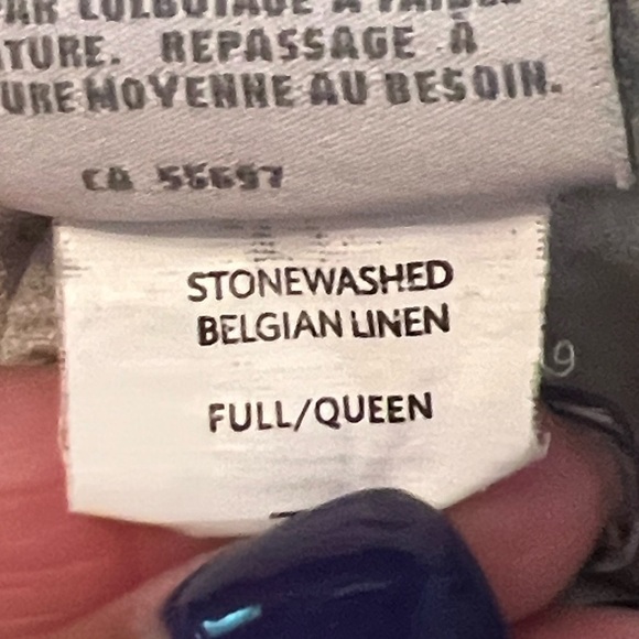 Restoration Hardware light tan stonewashed Belgian linen full/Queen duvet cover - Picture 5 of 5